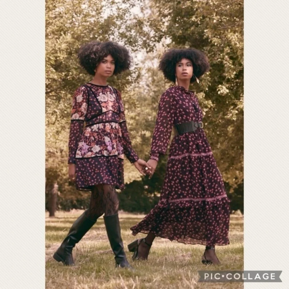 NWT Temperley London x Anthro Mixed-Print Tiered Mini Dress (Price Firm) - Picture 14 of 15
